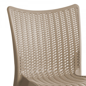 Scaun exterior Confident plastic culoare cappuccino - Img 2
