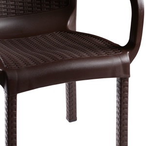 Scaun exterior Festive plastic culoare maro inchis - Img 3