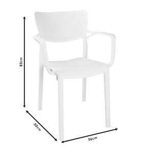 Scaun exterior Frontline plastic culoare antracit - Img 4