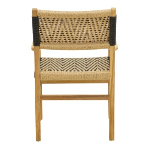 Scaun Fermilo, natural/negru, 55x67x86 cm - Img 6