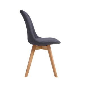 Scaun Gaston, gri închis/natural, 48x55x83 cm - Img 3