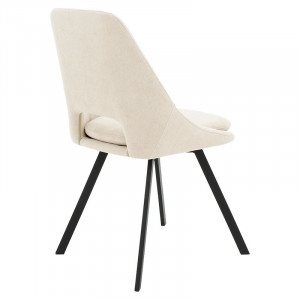 Scaun Initiate boucle material textil crem - picior negru - Img 2