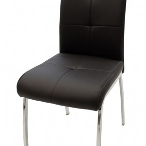 Scaun Model Ariadne, Negru/Crom, 43x63x96 cm - Img 6