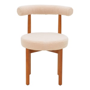 Scaun Model Fenza, Bej/Nuc, 60x54x75 cm - Img 4