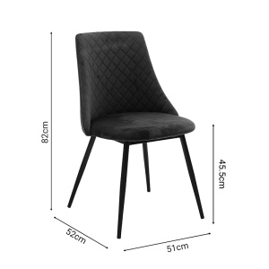 Scaun Model Giselle, Rose, 51x52x82 cm - Img 8