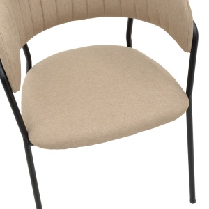 Scaun Model Morel, Bej/Negru , 55x55x76 cm - Img 7