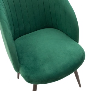 Scaun Model Oasis, Verde inchis/Negru, 54x52x84 cm - Img 5