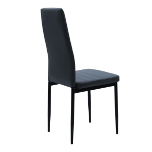 Scaun Model Parker, Gri inchis/Negru, 42x48x98 cm - Img 2