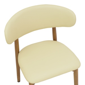 Scaun Model Ubene, Nuc/Bej, 46x58x79 cm - Img 7
