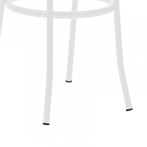 Scaun Model Vienna, Alb/Bej, 40x47x85 cm - Img 6