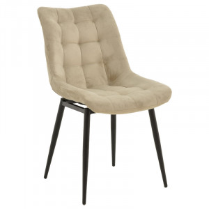 Scaun Model Vittorio, Bej/Negru, 46x62x80 cm - Img 1