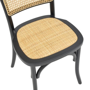 Scaun Model Zozele, Natur/Negru, 45x51x88 cm - Img 7