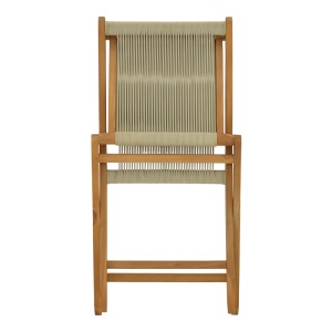 Scaun pliabil Model Banou, Natur, 52.5x56x89 cm - Img 8