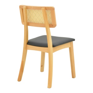 Scaun Renna, natural/negru, 48x52x79 cm - Img 3