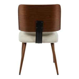 Scaun Ubane, bej/nuc, 53x62.5x85 cm - Img 5