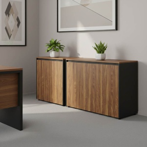 Set 2 Dulapuri birou identiceOscar, antracit, 200x40x80 cm