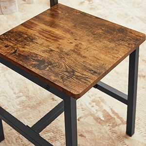 Set 2 scaune Model Norman, Negru/Maro, 50x36x87.6 cm - Img 5