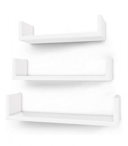 Set 3 Etajere Suspendate Model Miriam, Alb, 40x10x9 cm - Img 2