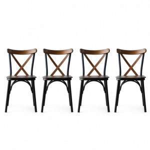 Set 4 scaune Model Ekol, Nuc, 42x41x84 cm