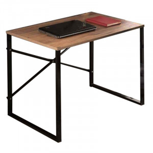 Set birou studiu Uni 4, 3 bucati Nuc - Negru - Img 3