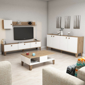 Set Complet Living Sumer G7020 Oak-Alb - Img 1
