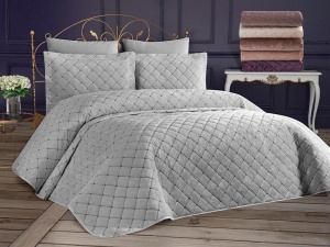 Set Cuvertura Pat Dublu Model Dessert Grey