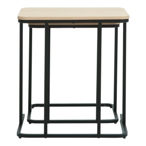 Set de 2 măsuțe de cafea Dunest, natur/negru, 54x40x60 cm - Img 5