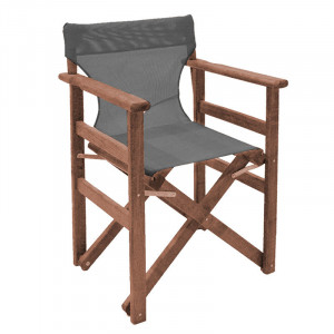Set de gradina masa si scaune Retto 5 bucati din lemn masiv de fag culoarea nuc-gri inchis 120x75x71cm - Img 4