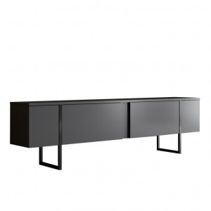 Set de mobilier pentru living Luxe, Antracit- Negru - Img 6