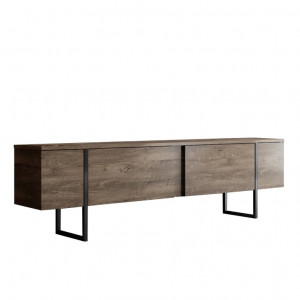 Set de mobilier pentru living Luxe, Nuc- Negru - Img 7