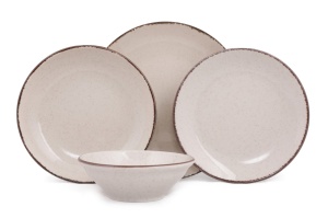 Set farfurii servire, 24 bucati TradeShow Maro 25x25x3 cm - Img 15