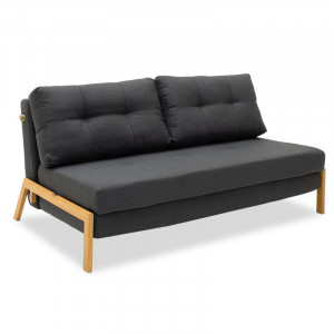 Set living pentru studenti Lounge 2, 3 bucati Gri - Natural - Img 2