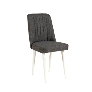 Set Masa Extensibila si scaune Model Stefan, 129-163x80x75 cm, Alb/Antracit - Img 13