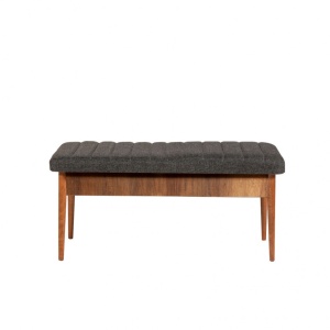 Set Masa Extensibila si scaune Model Stefan, 129-163x80x75 cm, Nuc/Antracit - Img 13