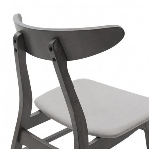 Set Masa si Scaune Benson-Orlean 5 Piese Gri Rustic 80x80x75 cm - Img 6