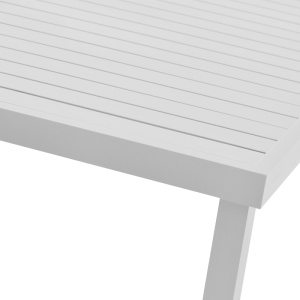 Set Masa si Scaune de Exterior, 5 Piese, Model Kliton-Raven, Alb, 150x80x74 cm - Img 9