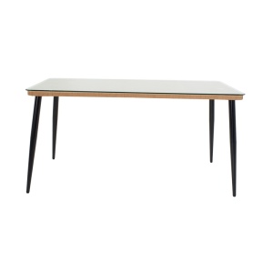 Set Masa si Scaune de Exterior, 5 Piese, Model Naoki, Natural/Negru, 160x90x78 cm - Img 7