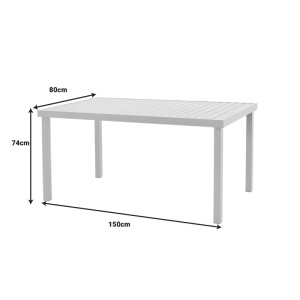 Set masă și scaune de exterior, 7 Piese, Model Kherson-Kliton, Antracit, 150x80x74 cm - Img 11