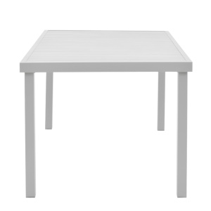 Set Masa si Scaune de Exterior, 7 Piese, Model Kliton-Raven, Alb, 150x80x74 cm - Img 7