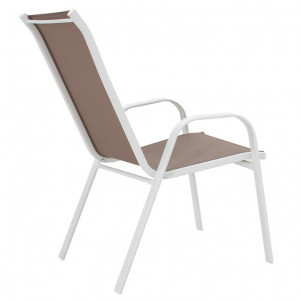 Set Masa si Scaune Gradina Calan-Watson 3 Piese Alb - Maro - Img 4