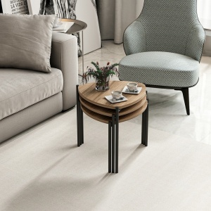 Set masute de cafea stivuibile, 3 bucati Lenny Nuc 45x45x45 cm - Img 5