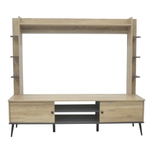 Set mobilă TV Zezan, stejar sonoma/gri închis, 182.5x40x162 cm - Img 4