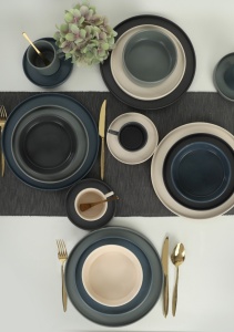 Set veselă din ceramică, 20 bucati Ceram Spectra Multicolor 27x27x2 cm - Img 4