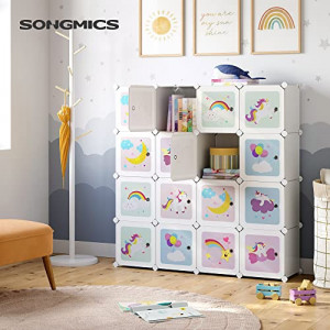 Sistem de depozitare modular, 16 cuburi Model Virginia, Multicolor, 123x31x123 cm - Img 3