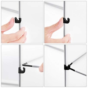 Sistem de depozitare modular, 9 cuburi Model Anders, Alb, 123x31x93 cm - Img 5