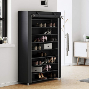 Suport pantofi Model Deandre, Negru, 100x28x162 cm - Img 5