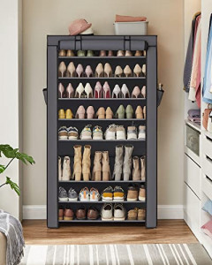 Suport pantofi Model Ezequiel, Gri, 85x28x162 cm - Img 3
