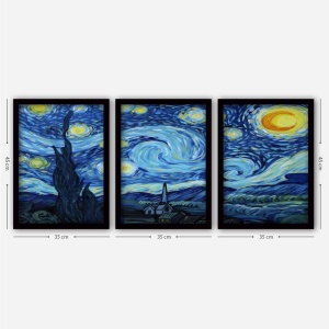 Tablou, 3 bucati 3SC190 Multicolor 35x45 cm - Img 2