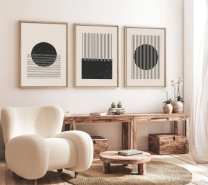 Tablou, 3 bucati Huhu212 Multicolor 50x70 cm - Img 4