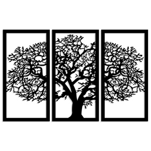 Tablou din lemn si metal Agac Negru 66x105 cm - Img 2